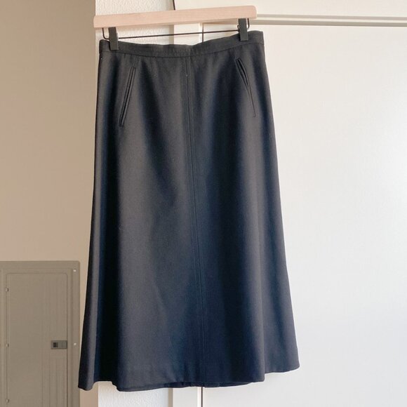 Vintage Talbots Wool Flare Circle Midi Skirt Size 6P Office Career Professional - Picture 1 of 9